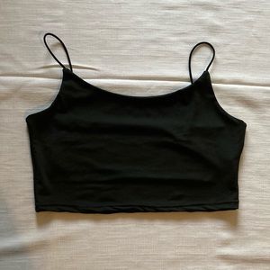 Black Spaghetti Strap Crop Top